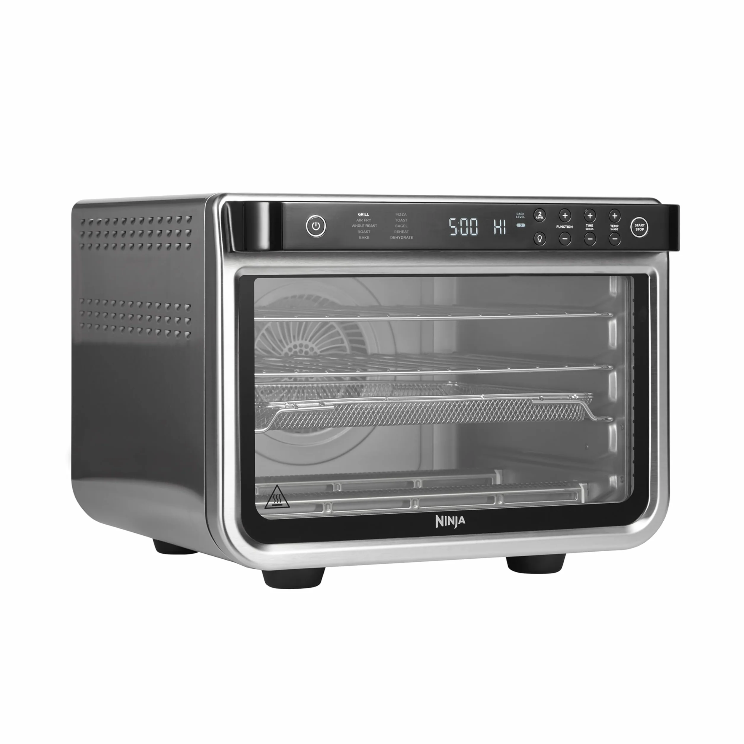 Ninja Foodi 10 w 1, piekarnik wielofunkcyjny, przenośny mini piekarnik na blat, frytkownica beztłuszczowa, pieczenie, grill, ciasta i więcej,10 funkcji gotowania, srebrno/czarny, DT200EU